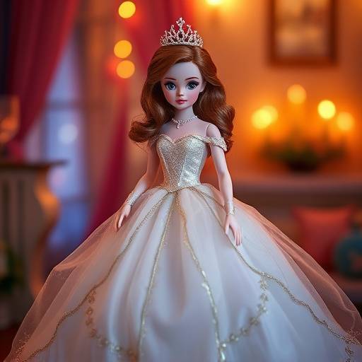 A doll wearing a princess gown