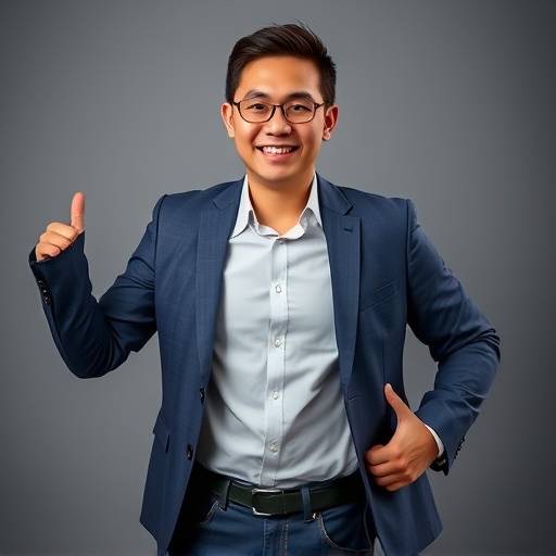 Benjamin Lee, Marketing Director at Wonderland Toys, looking enthusiastic.